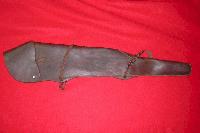Saddle scabbard for sporting rifle with scope